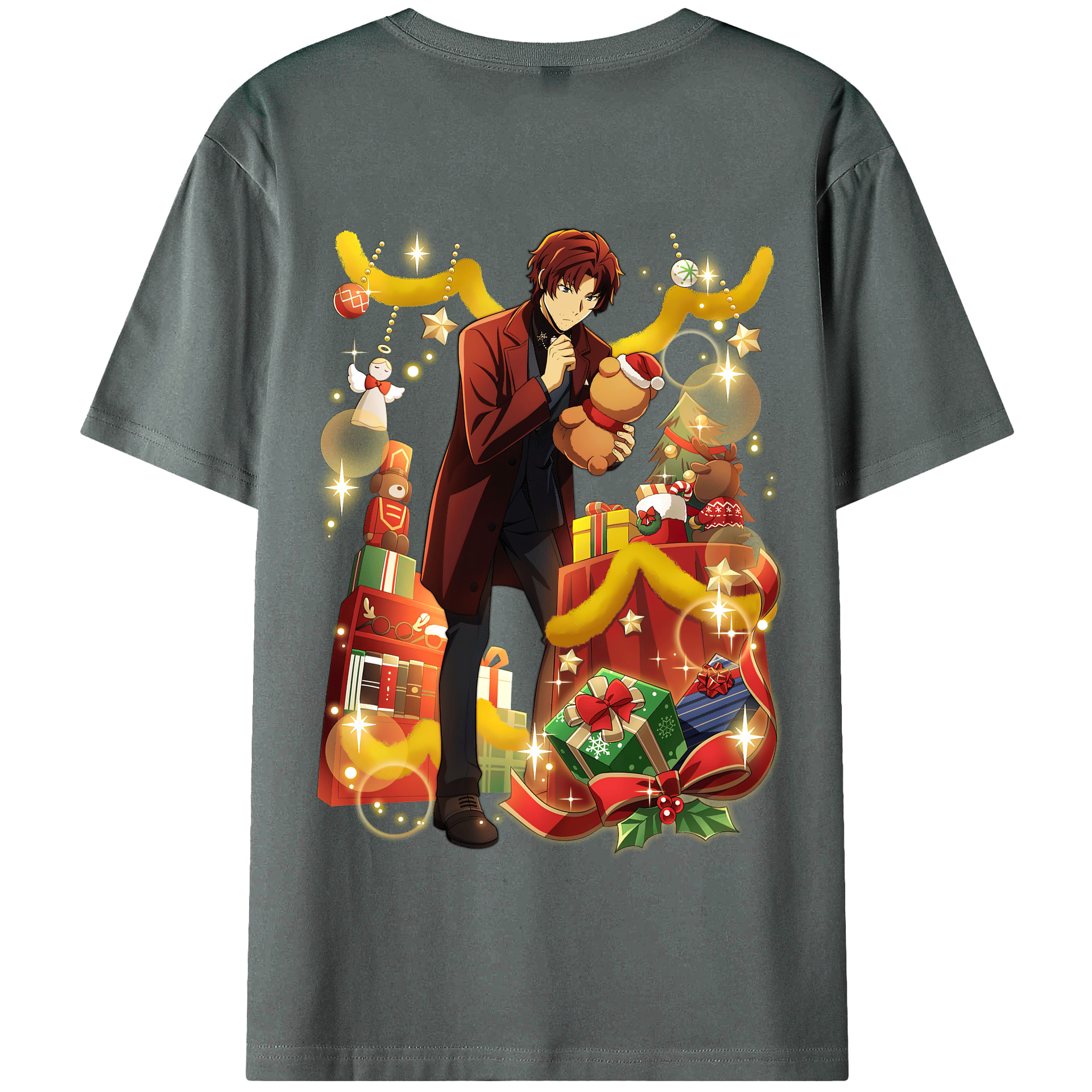 （画像用） 文豪ストレイドッグス Bungo Stray Dogs 綿100％半袖Tシャツ（背面プリント）